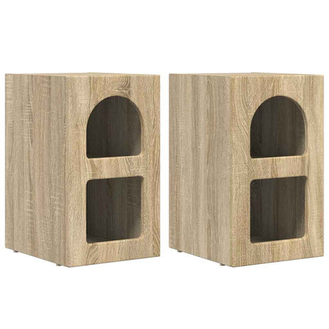 vidaXL Bedside Table 2 pcs Sonoma Oak 29.5 x 35 x 50 cm