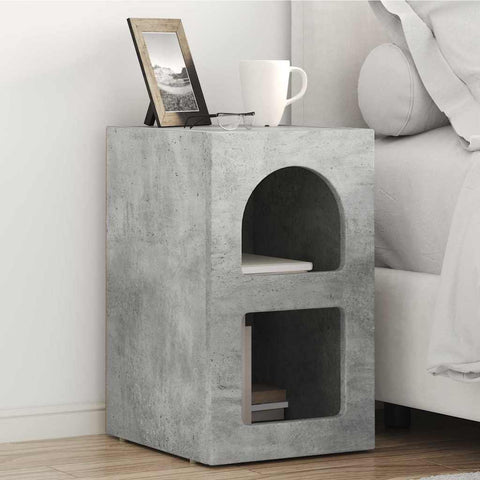 vidaXL Bedside Table 2 pcs Concrete Grey 29.5 x 35 x 50 cm