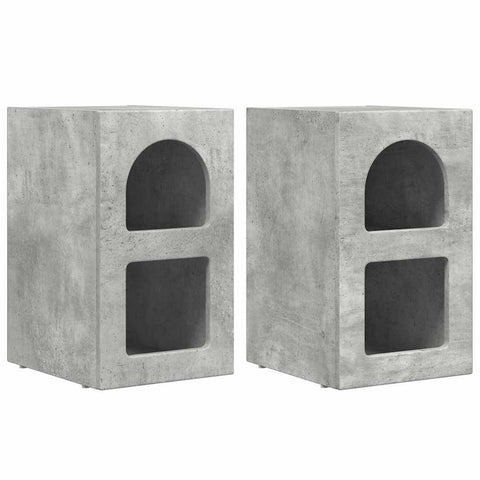 vidaXL Bedside Table 2 pcs Concrete Grey 29.5 x 35 x 50 cm