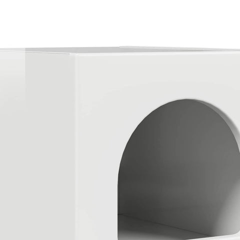 vidaXL Bedside Table High Gloss White 29.5 x 35 x 50 cm