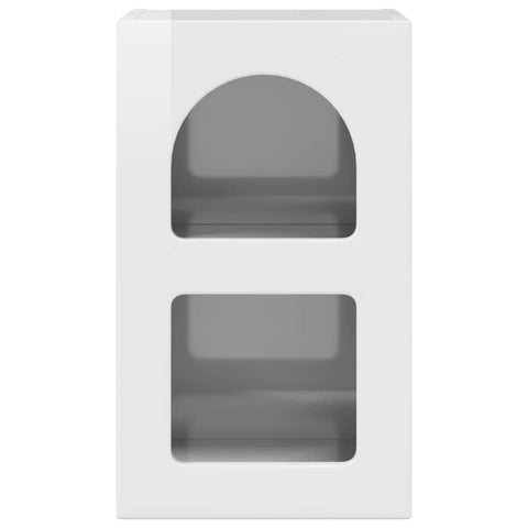 vidaXL Bedside Table High Gloss White 29.5 x 35 x 50 cm