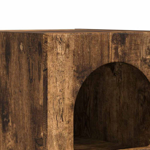 vidaXL Bedside Table Smoked Oak 29.5 x 35 x 50 cm Engineered Wood