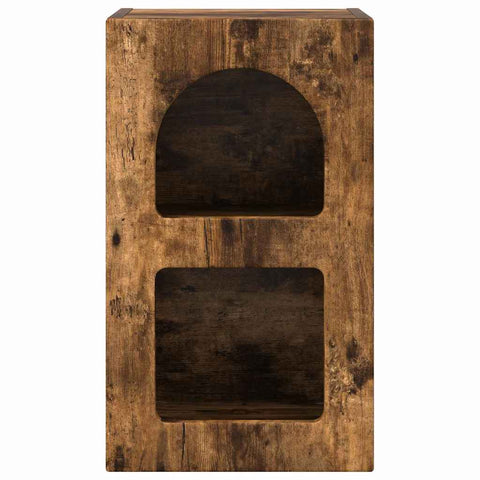 vidaXL Bedside Table Smoked Oak 29.5 x 35 x 50 cm Engineered Wood