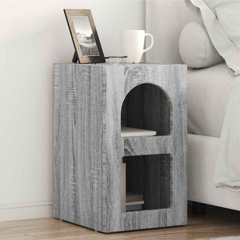 vidaXL Bedside Table Grey Sonoma 29.5 x 35 x 50 cm Engineered Wood