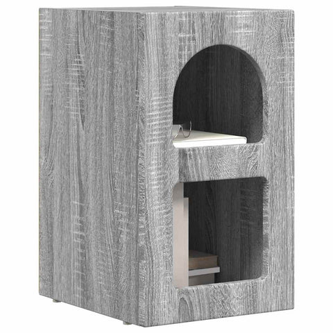 vidaXL Bedside Table Grey Sonoma 29.5 x 35 x 50 cm Engineered Wood