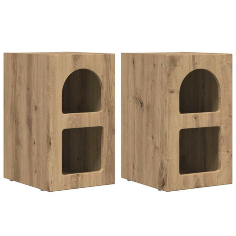 vidaXL Bedside Table 2 pcs Artisan Oak 29.5 x 35 x 50 cm
