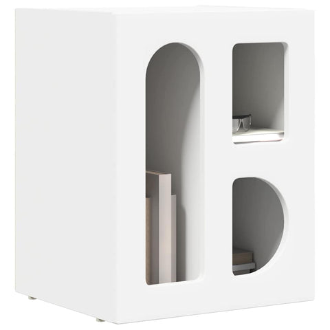 vidaXL Bedside Table White 40 x 35 x 50 cm Engineered Wood