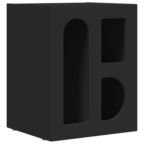 vidaXL Bedside Table Black 40 x 35 x 50 cm Engineered Wood