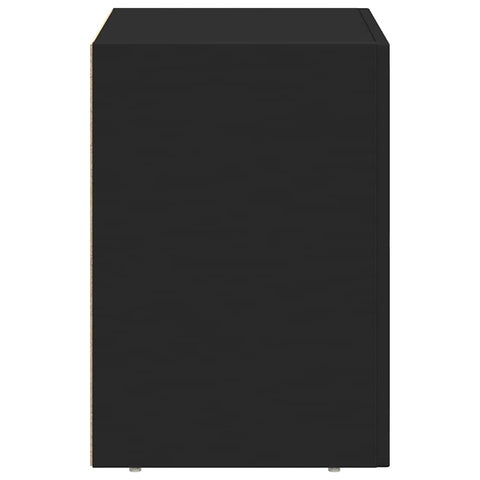 vidaXL Bedside Table Black 40 x 35 x 50 cm Engineered Wood