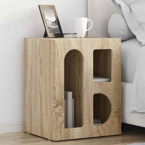 vidaXL Bedside Table Sonoma Oak 40 x 35 x 50 cm Engineered Wood