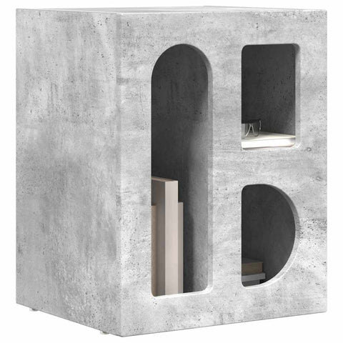 vidaXL Bedside Table Concrete Grey 40 x 35 x 50 cm Engineered Wood