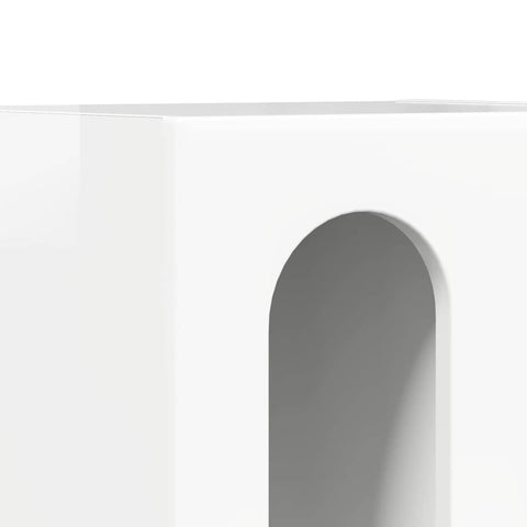 vidaXL Bedside Table High Gloss White 40 x 35 x 50 cm Engineered Wood