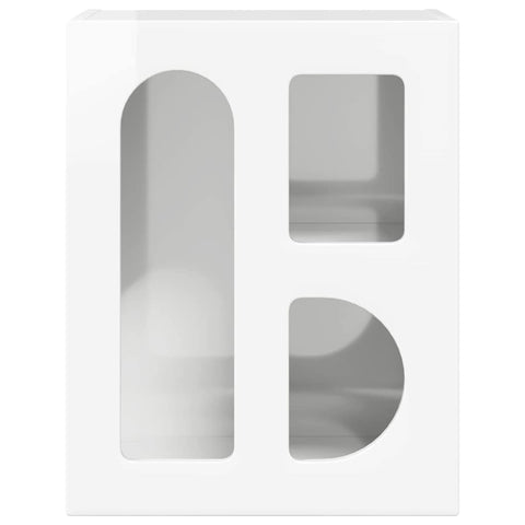 vidaXL Bedside Table High Gloss White 40 x 35 x 50 cm Engineered Wood