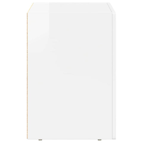 vidaXL Bedside Table High Gloss White 40 x 35 x 50 cm Engineered Wood