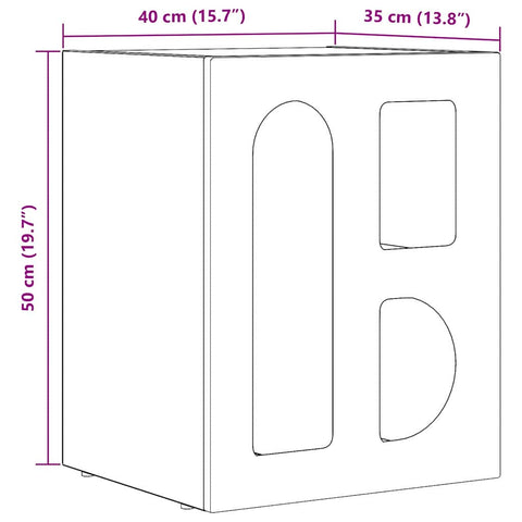 vidaXL Bedside Table High Gloss White 40 x 35 x 50 cm Engineered Wood