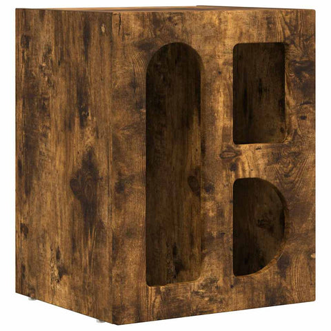 vidaXL Bedside Table Smoked Oak 40 x 35 x 50 cm Engineered Wood
