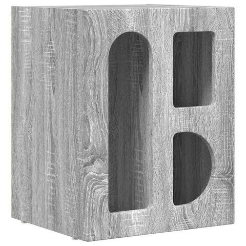 vidaXL Bedside Table Grey Sonoma 40 x 35 x 50 cm Engineered Wood