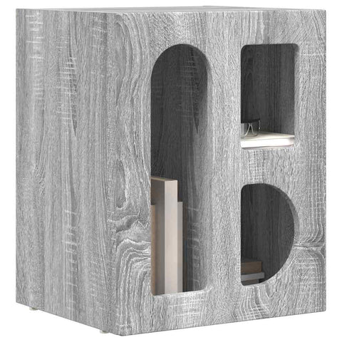 vidaXL Bedside Table Grey Sonoma 40 x 35 x 50 cm Engineered Wood