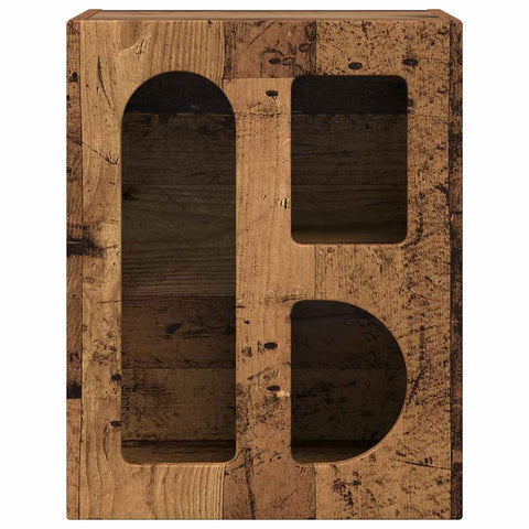 vidaXL Bedside Table Old Wood 40 x 35 x 50 cm Engineered Wood