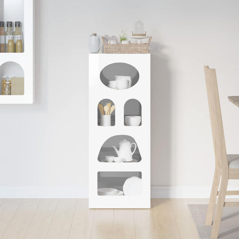 vidaXL Sideboard High Gloss White 40 x 35 x 100.5 cm Engineered Wood