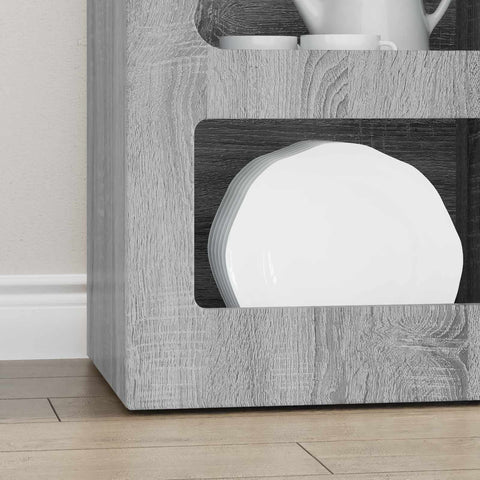 vidaXL Sideboard Grey Sonoma 40 x 35 x 100.5 cm Engineered Wood