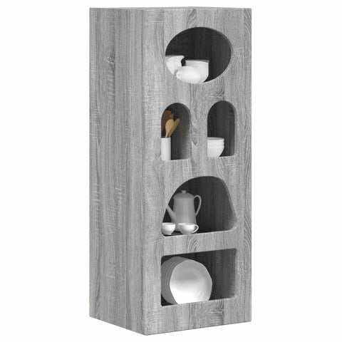 vidaXL Sideboard Grey Sonoma 40 x 35 x 100.5 cm Engineered Wood