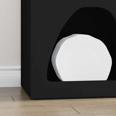 vidaXL Sideboard Black 40 x 35 x 100.5 cm Engineered Wood