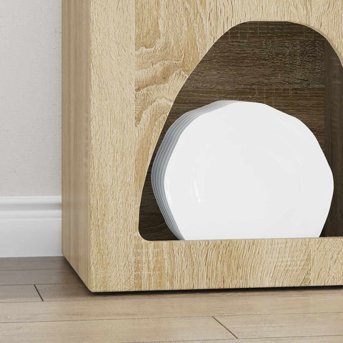 vidaXL Sideboard Sonoma Oak 40 x 35 x 100.5 cm Engineered Wood