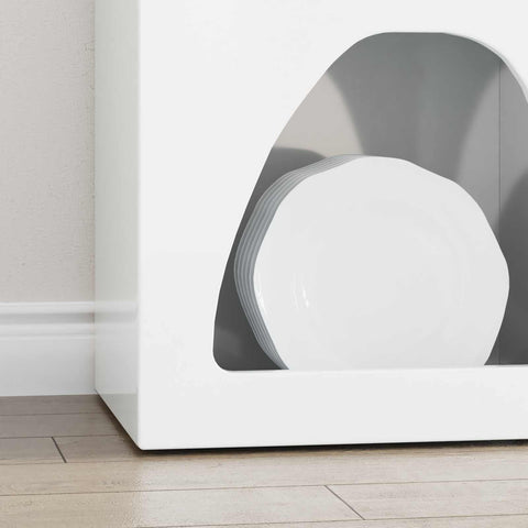 vidaXL Sideboard High Gloss White 40 x 35 x 100.5 cm Engineered Wood