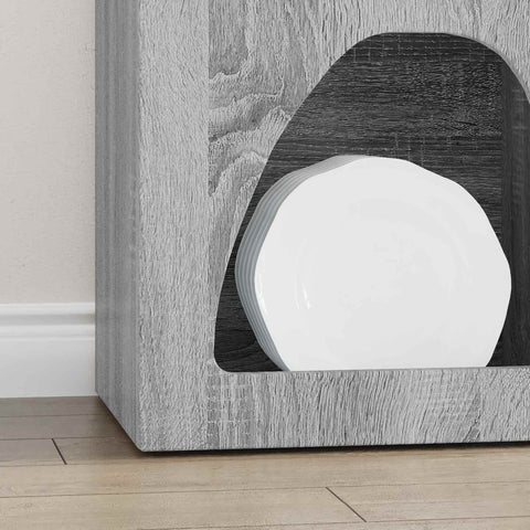 vidaXL Sideboard Grey Sonoma 40 x 35 x 100.5 cm Engineered Wood