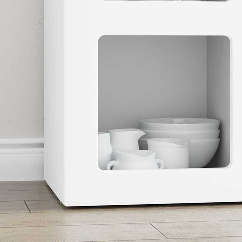 vidaXL Sideboard White 59 x 35 x 80.5 cm Engineered Wood