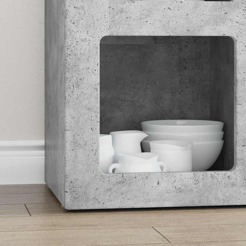 vidaXL Sideboard Concrete Grey 59 x 35 x 80.5 cm Engineered Wood