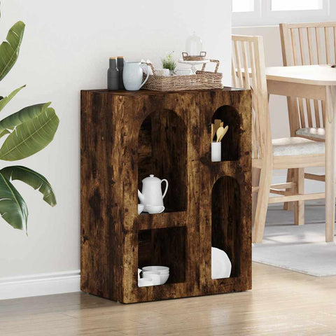 vidaXL Sideboard Smoked Oak 59 x 35 x 80.5 cm Engineered Wood