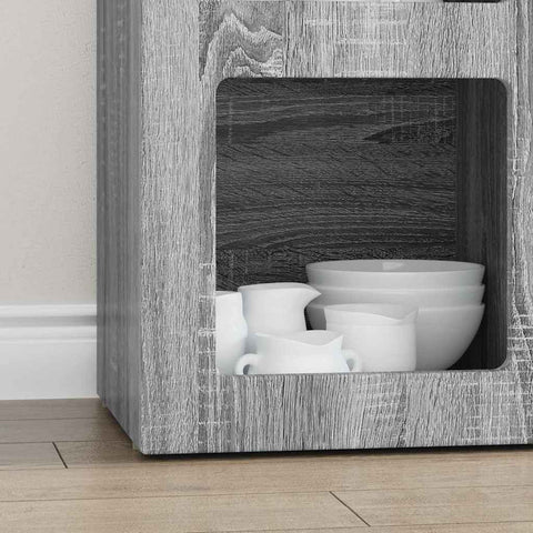 vidaXL Sideboard Grey Sonoma 59 x 35 x 80.5 cm Engineered Wood