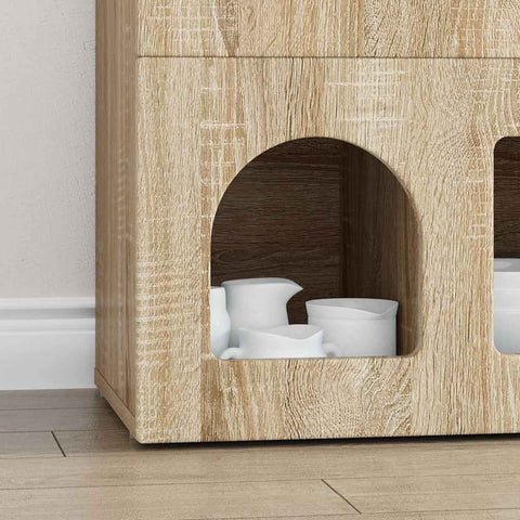 vidaXL Sideboard Sonoma Oak 80.5 x 35 x 59 cm Engineered Wood