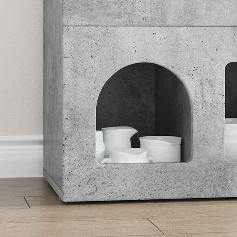 vidaXL Sideboard Concrete Grey 80.5 x 35 x 59 cm Engineered Wood