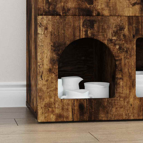 vidaXL Sideboard Smoked Oak 80.5 x 35 x 59 cm Engineered Wood