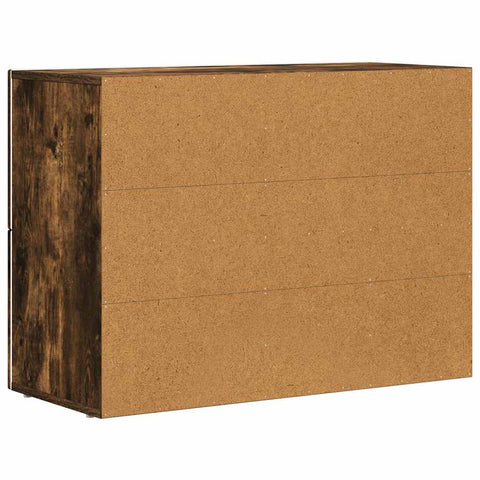 vidaXL Sideboard Smoked Oak 80.5 x 35 x 59 cm Engineered Wood