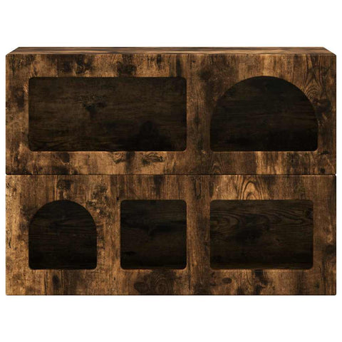 vidaXL Sideboard Smoked Oak 80.5 x 35 x 59 cm Engineered Wood