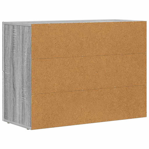 vidaXL Sideboard Grey Sonoma 80.5 x 35 x 59 cm Engineered Wood