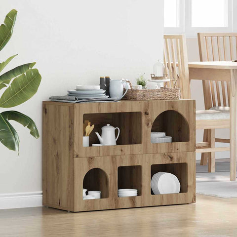 vidaXL Sideboard Artisan Oak 80.5 x 35 x 59 cm Engineered Wood