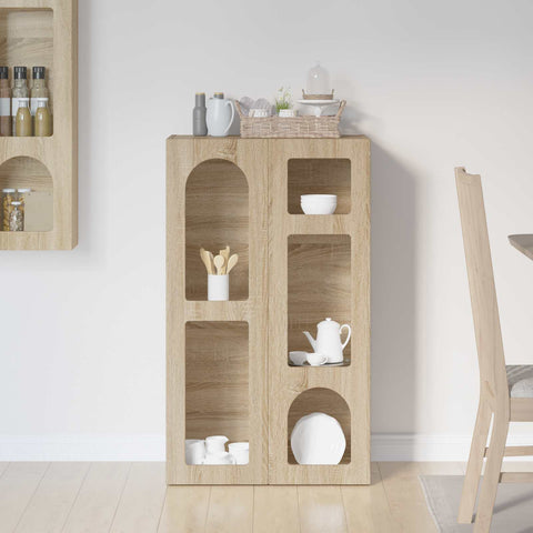vidaXL Sideboard Sonoma Oak 59 x 35 x 100.5 cm Engineered Wood