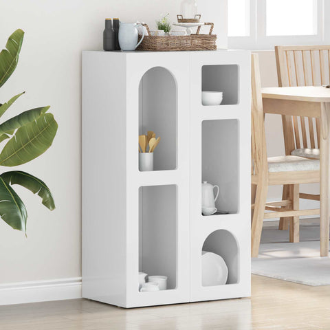 vidaXL Sideboard High Gloss White 59 x 35 x 100.5 cm Engineered Wood