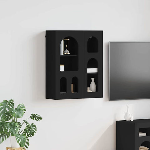 vidaXL Hanging Cabinet Black 59 x 20 x 71.5 cm Engineered Wood
