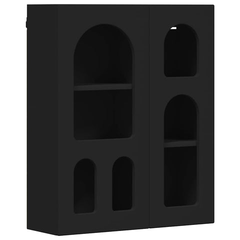 vidaXL Hanging Cabinet Black 59 x 20 x 71.5 cm Engineered Wood