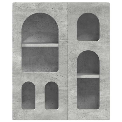 vidaXL Hanging Cabinet Concrete Grey 59 x 20 x 71.5 cm Engineered Wood