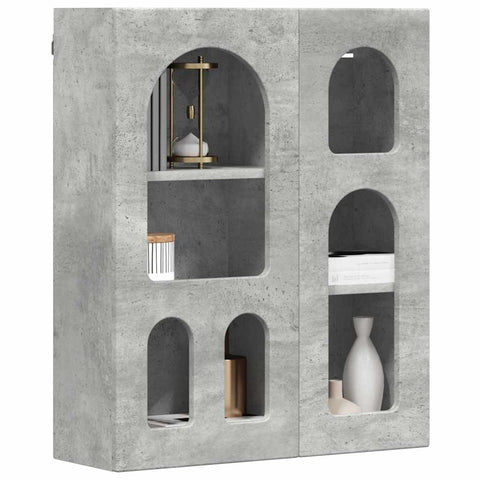vidaXL Hanging Cabinet Concrete Grey 59 x 20 x 71.5 cm Engineered Wood
