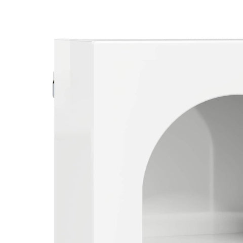 vidaXL Hanging Cabinet with Shelf High Gloss White 59 x 20 x 71.5 cm