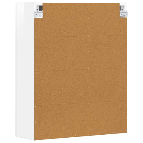 vidaXL Hanging Cabinet with Shelf High Gloss White 59 x 20 x 71.5 cm