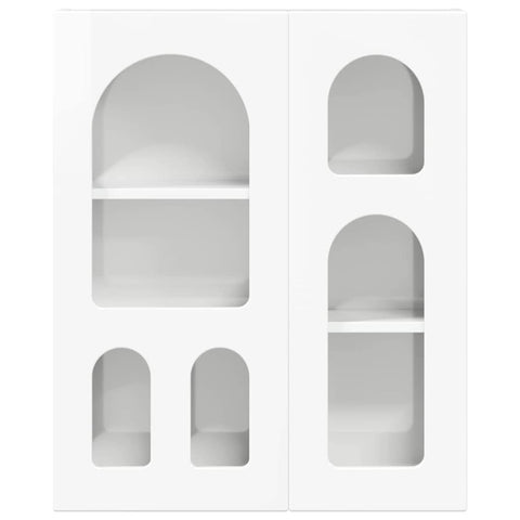 vidaXL Hanging Cabinet with Shelf High Gloss White 59 x 20 x 71.5 cm